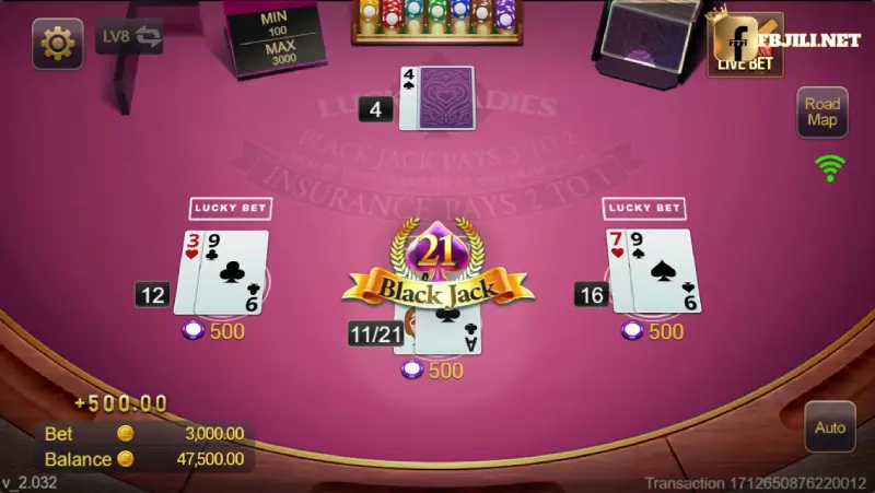 Classic Blackjack Gameplay Combined with Lucky Ladies Bonus Bets
